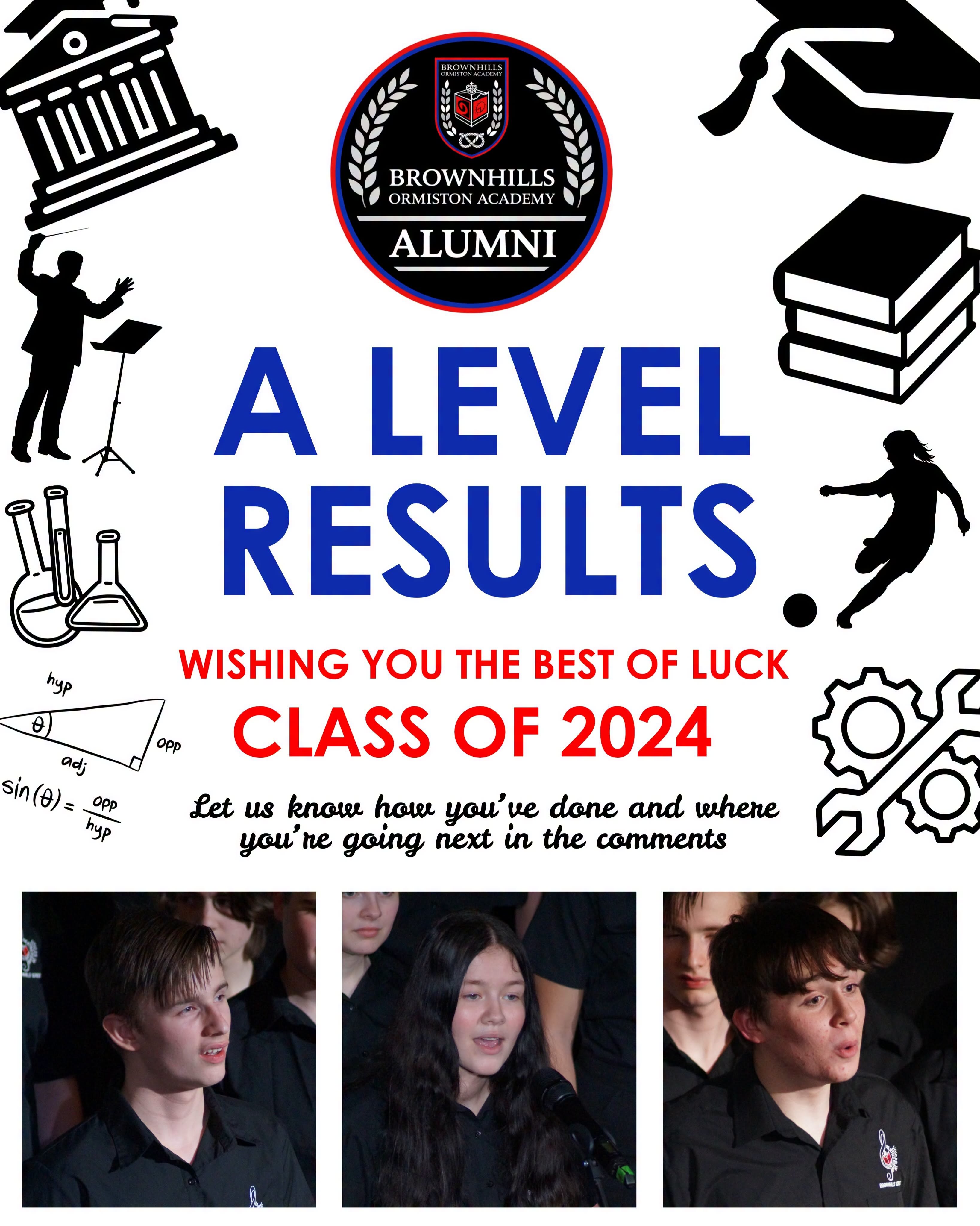 A LEVEL RESULTS DAY - GOOD LUCK TO BOA ALUMNI FROM THE CLASS OF 2024 COLLECTING RESULTS TODAY