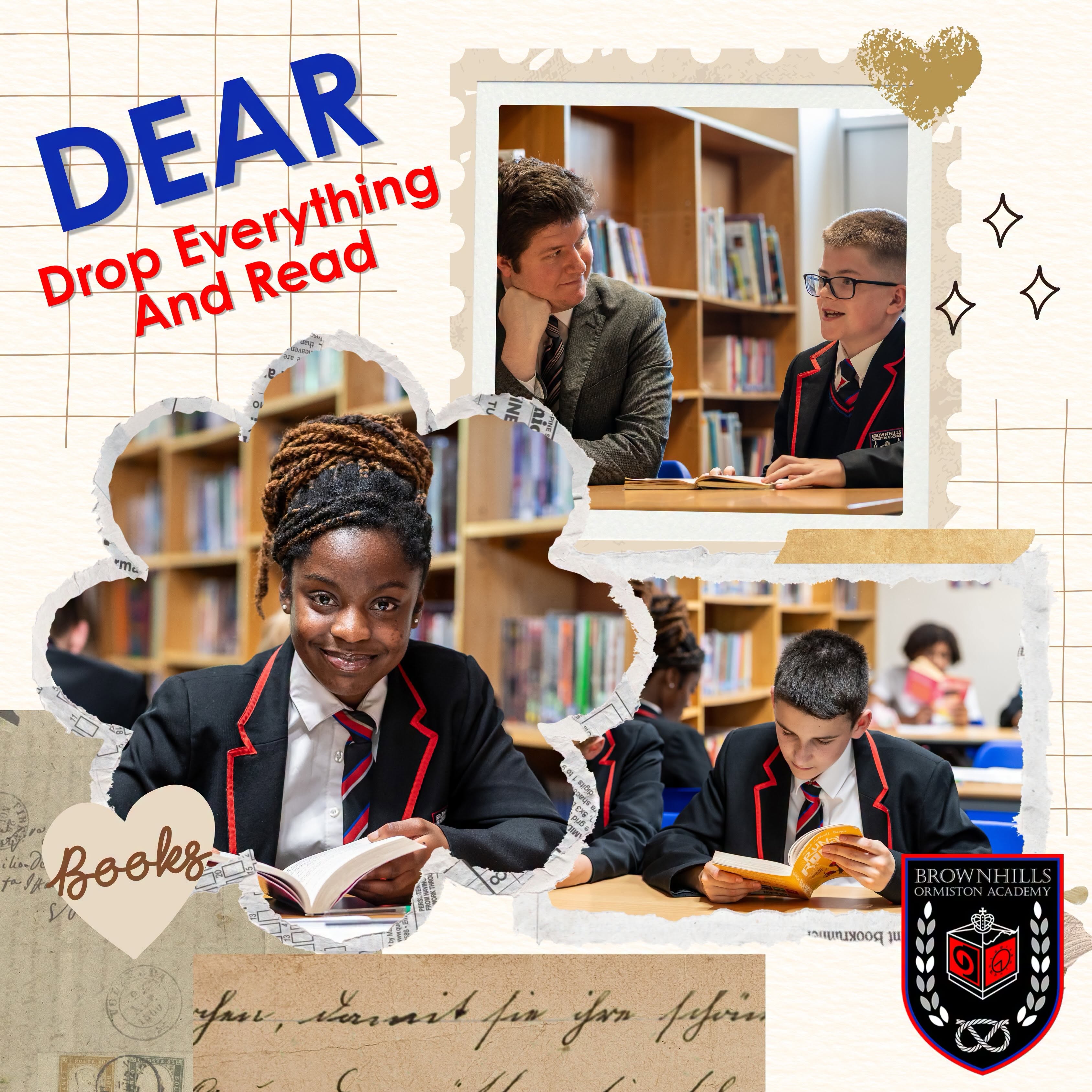 DEAR AT BROWNHILLS - KS3 STUDENTS READING RIGHT ACROSS SCHOOL THIS MORNING