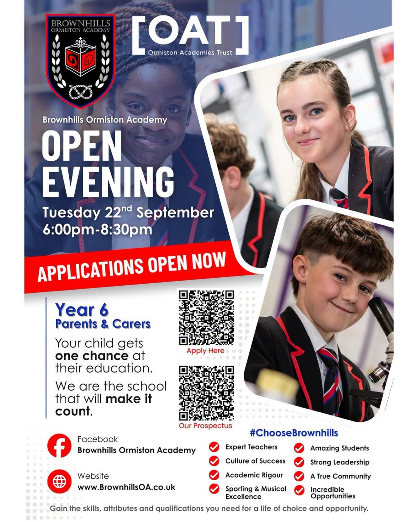 OPEN EVENING 2026 - TUESDAY 22ND SEPTEMBER 2026 - APPLICATIONS FOR PLACES ARE NOW OPEN